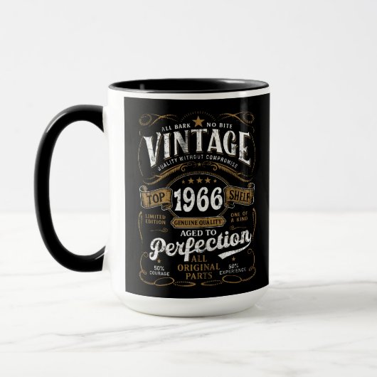 Aged To Perfection Vintage 1966 Birthday 60th  Tasse (Links)