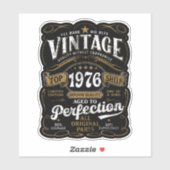 Aged To Perfection Vintage 1976 Birthday 50th Aufkleber (Blatt)