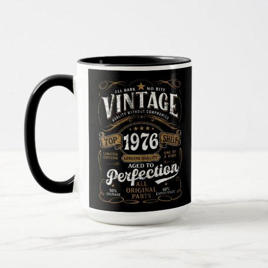 Aged To Perfection Vintage 1976 Birthday 50th Tasse (Links)