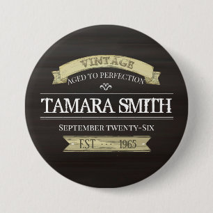 Aged to Perfection Vintage Birthday Button