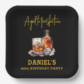 Aged to Perfection Whiskey 60th Birthday Pappteller (Vorderseite)