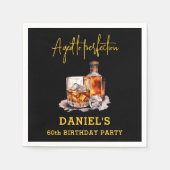 Aged to Perfection Whiskey 60th Birthday Serviette (Vorderseite)