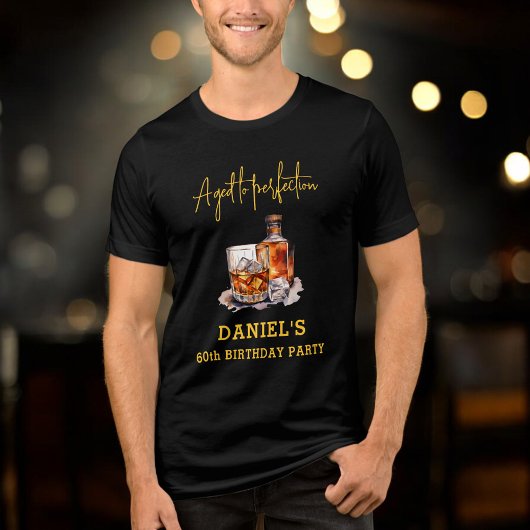 Aged to Perfection Whiskey 60th Birthday Tri-Blend Shirt