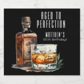 Aged To Perfection Whiskey Men's Birthday Alkoholflaschenetikett (Einzelnes Label)