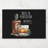 Aged To Perfection Whiskey Men's Birthday Alkoholflaschenetikett (Einzelnes Label)