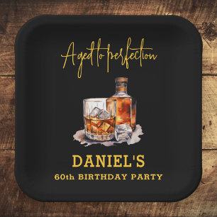 Aged to Perfection Whisky 60. Geburtstag Pappteller