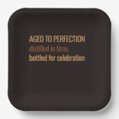 Aged to Perfection Whisky Birthday Celebration Pappteller (Vorderseite)