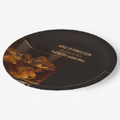 Aged to Perfection Whisky Birthday Celebration Pappteller (Schrägansicht)