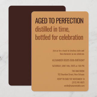 Aged to Perfection | Whisky Birthday Einladung