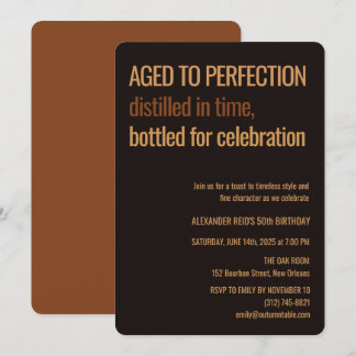 Aged to Perfection | Whisky Birthday Einladung