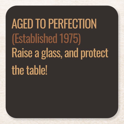 Aged to Perfection | Whisky Birthday Rechteckiger Pappuntersetzer (Vorderseite)