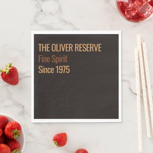 Aged to Perfection | Whisky Birthday Serviette (Beispiel)