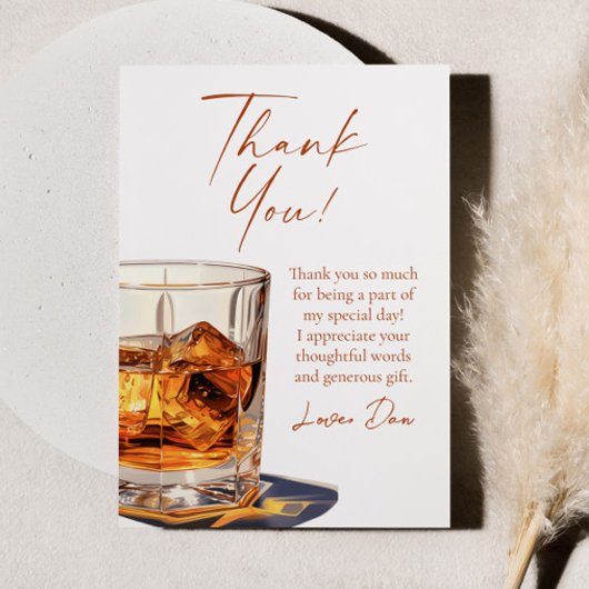 Aged To Perfection Whisky Glass Birthday Party Dankeskarte