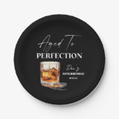 Aged To Perfection Whisky Glass Birthday Party Pappteller (Vorderseite)
