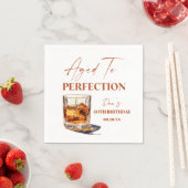 Aged To Perfection Whisky Glass Birthday Party Serviette (Beispiel)
