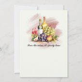 Aged to Perfection Wine Themed 40th Birthday Party Einladung (Rückseite)