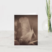 Aged Vintage Sepia Rosebud Flower Note Karte (Vorderseite)
