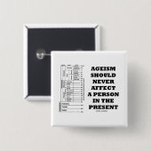 Ageism sollte eine Person im Geschenk nie Button (Vorne & Hinten)