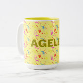 Ageless Birthday und Confetti Two-Tone-Tasse Zweifarbige Tasse (Vorderseite Links)