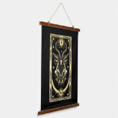 Ageless Darkness Baphomet Tapestry Wandteppich Mit Holzrahmen (Gewinkelt)
