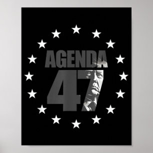Agenda 47 Patriotic Trump: Wiederwahlkampagne Des Poster