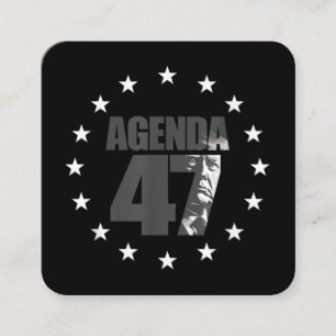 Agenda 47 Patriotic Trump: Wiederwahlkampagne Des Quadratische Visitenkarte