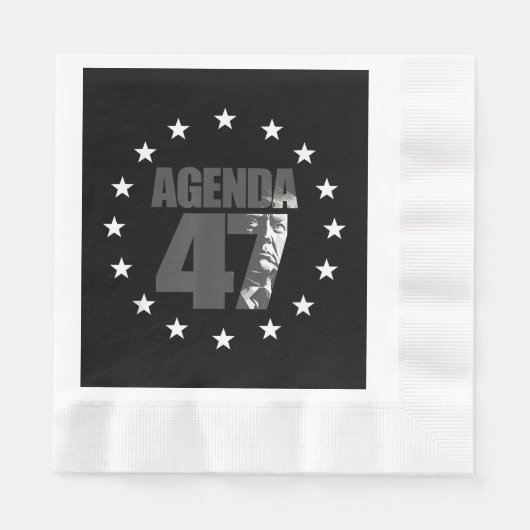 Agenda 47 Patriotic Trump: Wiederwahlkampagne Des Serviette (Vorderseite)