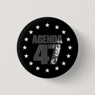 Agenda 47 Patriotische Trump-Wiederwahlkampagne Be Button