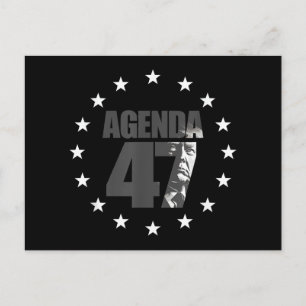 Agenda 47 Patriotische Trump-Wiederwahlkampagne Be Feiertagspostkarte