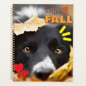 Agenda con imagen de perro entre hojas  planer (Vorderseite)