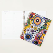 Agenda Grande de Tapa Dura con Patrón Psicodélico Planer (Anzeige)