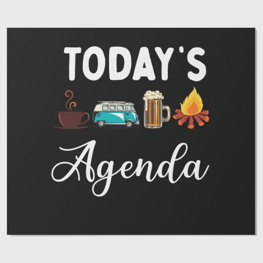 Agenda Kaffee Camping Beer Campfire Geschenkpapier (Flach)
