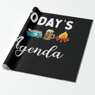 Agenda Kaffee Camping Beer Campfire Geschenkpapier