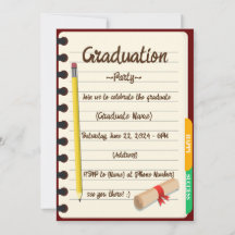 Agenda Notebook Binder Abschluss Foto Party