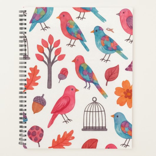 Agenda Pássaros e Flores DESING Planer (Vorderseite)