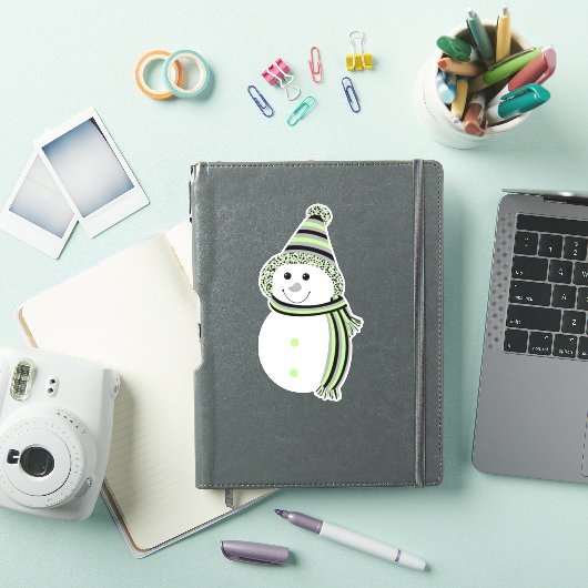 Agende Pride Snowman Snowperson Flag Green Aufkleber (iPad Hülle)