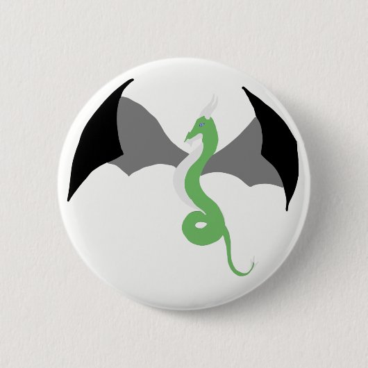 Agender Drache-Knopf Button (Vorderseite)