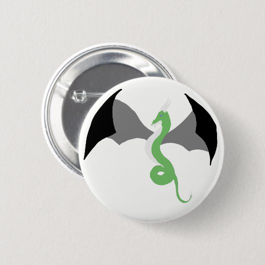 Agender Drache-Knopf Button (Vorne & Hinten)