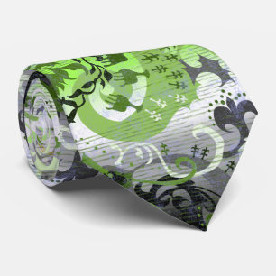 Agender dragon damask - Flaggenfarben der Agender Krawatte