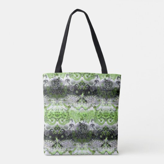 Agender dragon damask - Flaggenfarben des Agender Tasche (Rückseite)