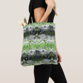 Agender dragon damask - Flaggenfarben des Agender Tasche (Von Nahem)