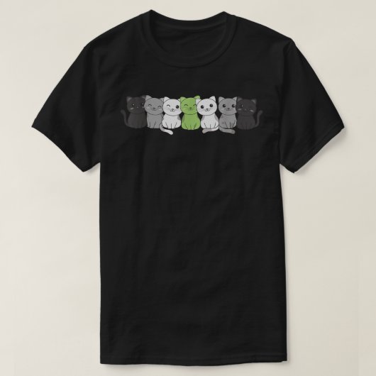 Agender Flag Non Binary Pride LGBTQ Cats cute agen T-Shirt (Design vorne)