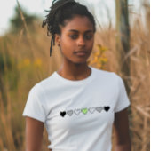 Agender Flag Pixel Herz T-Shirt