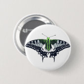 Agender Flag Swallowtail Butterfly Button (Vorne & Hinten)