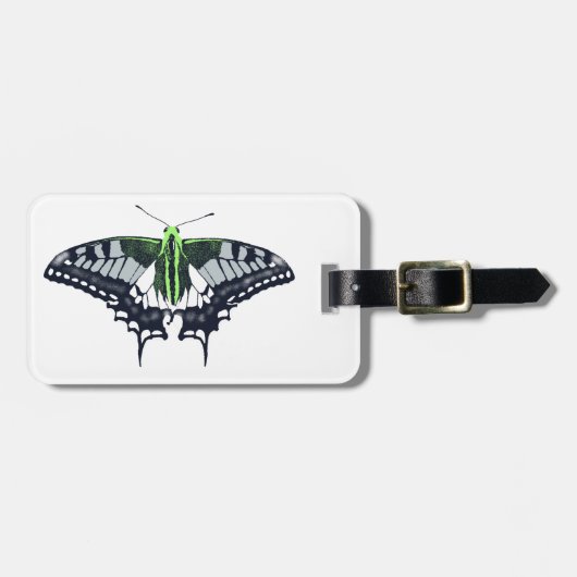Agender Flag Swallowtail Butterfly Gepäckanhänger (Vorderseite horizontal)