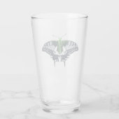 Agender Flag Swallowtail Butterfly Glas (Rückseite)