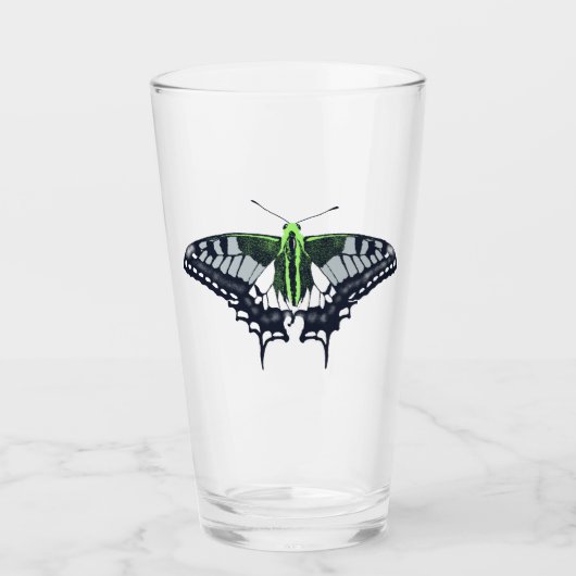 Agender Flag Swallowtail Butterfly Glas (Vorderseite)