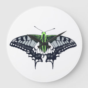 Agender Flag Swallowtail Butterfly Große Wanduhr