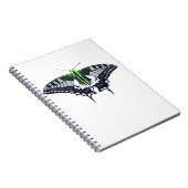 Agender Flag Swallowtail Butterfly Notizblock (Rechte Seite)