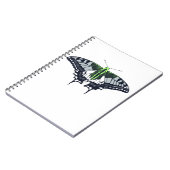 Agender Flag Swallowtail Butterfly Notizblock (Linke Seite)